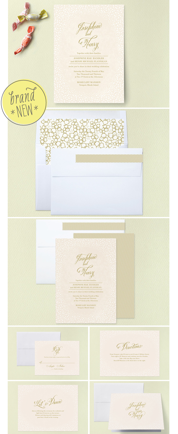 Baby's Breath Wedding Invitation, Duncan Park Papers,