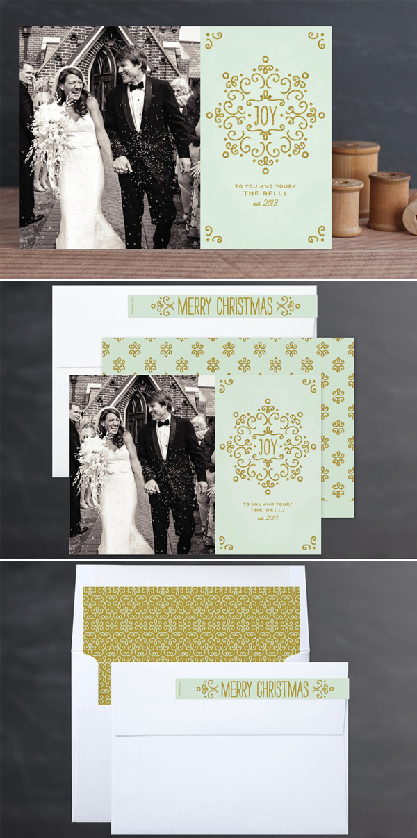 Snow Fancy Holiday Photo Card by Laura Hankins Duncan Park Papers for Minted